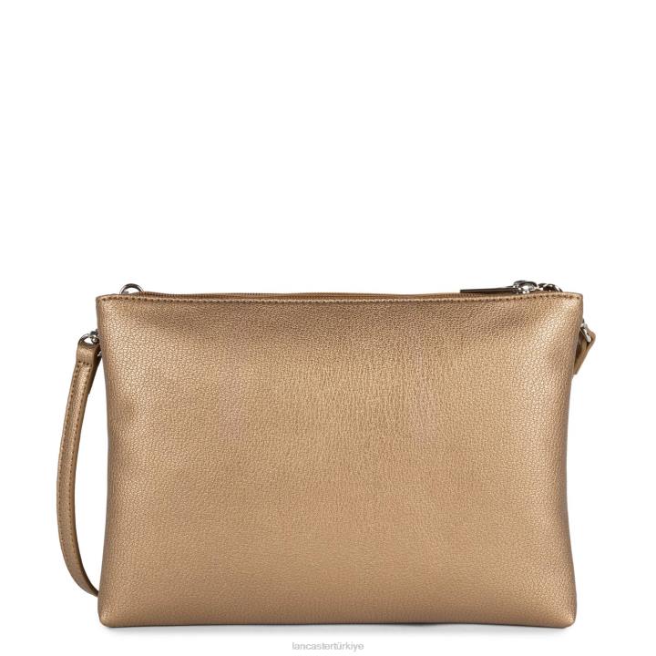 kadınlar çift ​​kavramalı maya yeni cuivre-şampanya-vison Lancaster Paris çanta H0LP678