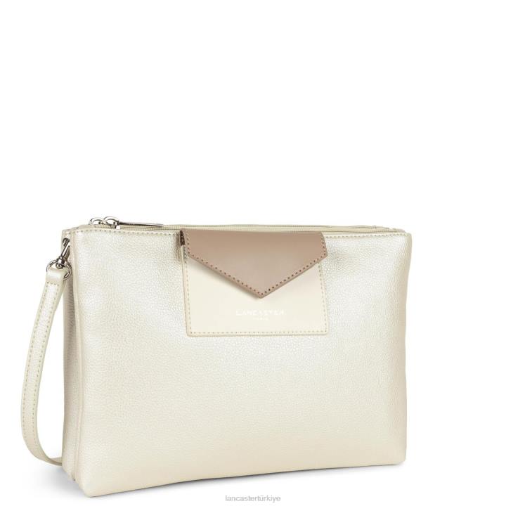 kadınlar çift ​​kavramalı maya yeni sedef-ekru-çıplak Lancaster Paris çanta H0LP670