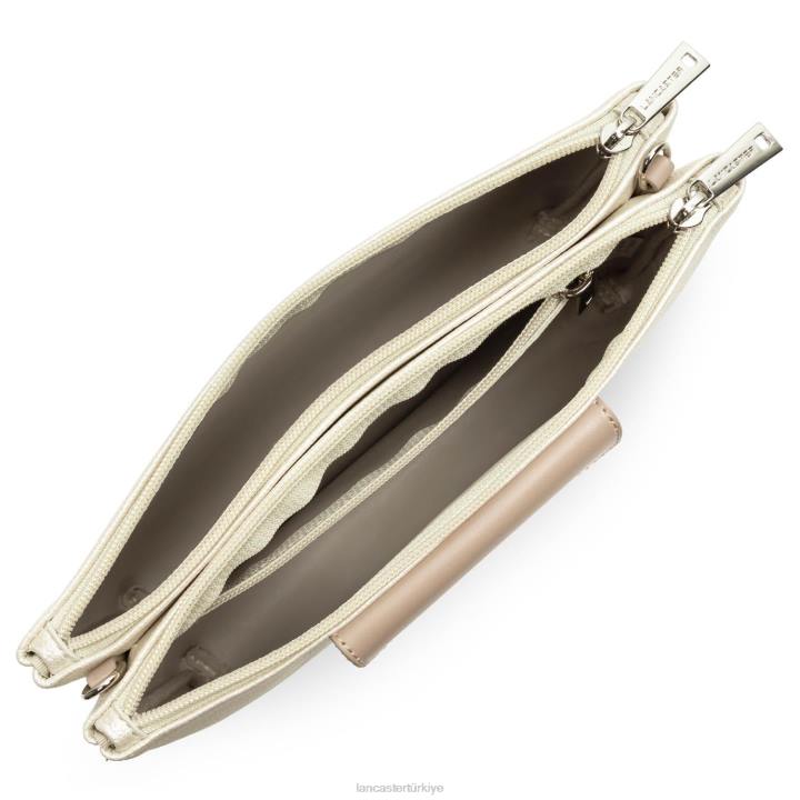 kadınlar çift ​​kavramalı maya yeni sedef-ekru-çıplak Lancaster Paris çanta H0LP670