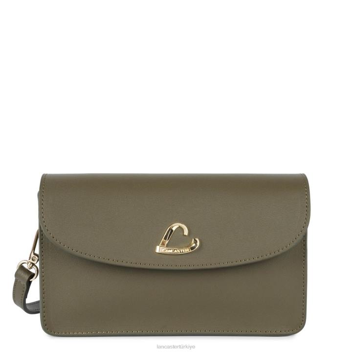 kadınlar küçük debriyaj şehir felsefesi kaki Lancaster Paris çanta H0LP1075