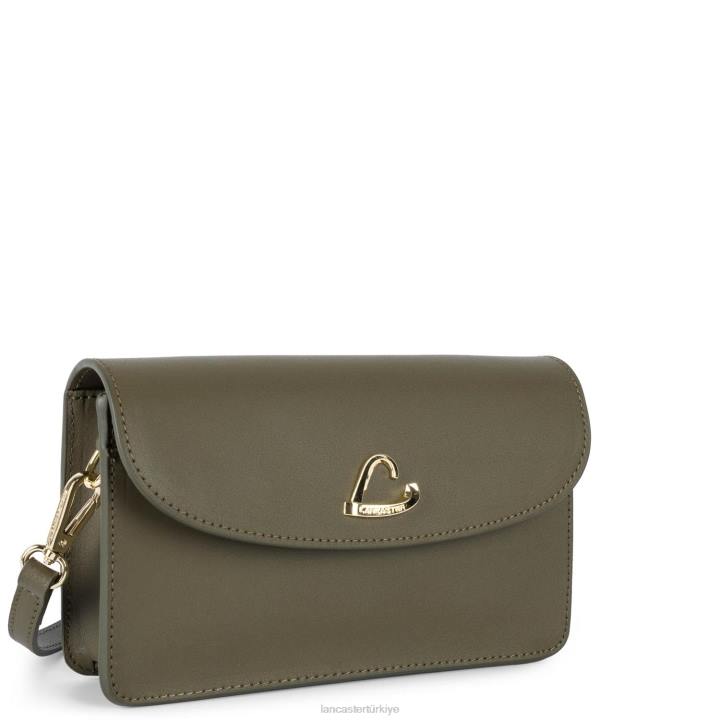 kadınlar küçük debriyaj şehir felsefesi kaki Lancaster Paris çanta H0LP1075