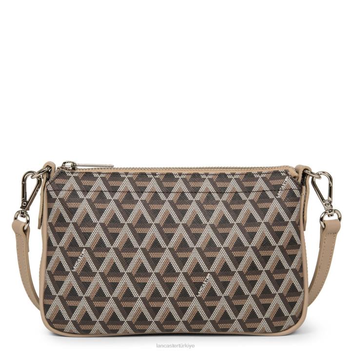 kadınlar küçük debriyaj simgesi kestane rengi çıplak Lancaster Paris çanta H0LP1083