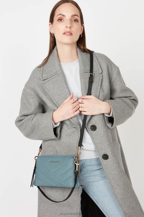 kadınlar küçük debriyaj vahşi matelas mavi cendre Lancaster Paris çanta H0LP1230