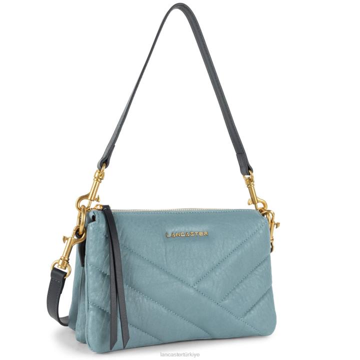 kadınlar küçük debriyaj vahşi matelas mavi cendre Lancaster Paris çanta H0LP1230