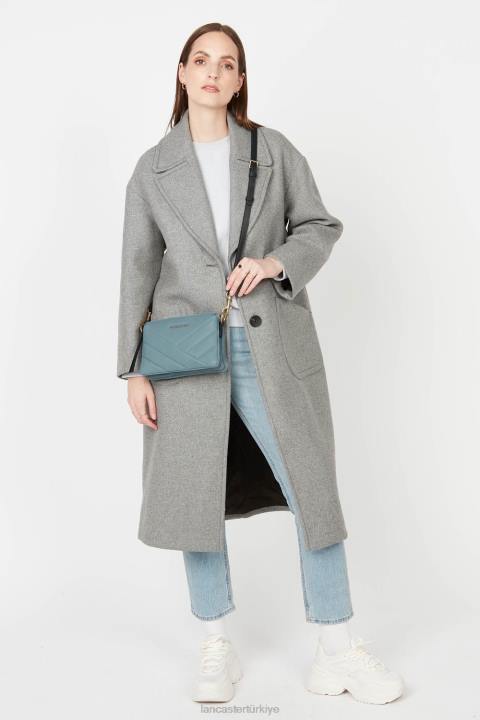 kadınlar küçük debriyaj vahşi matelas mavi cendre Lancaster Paris çanta H0LP1230