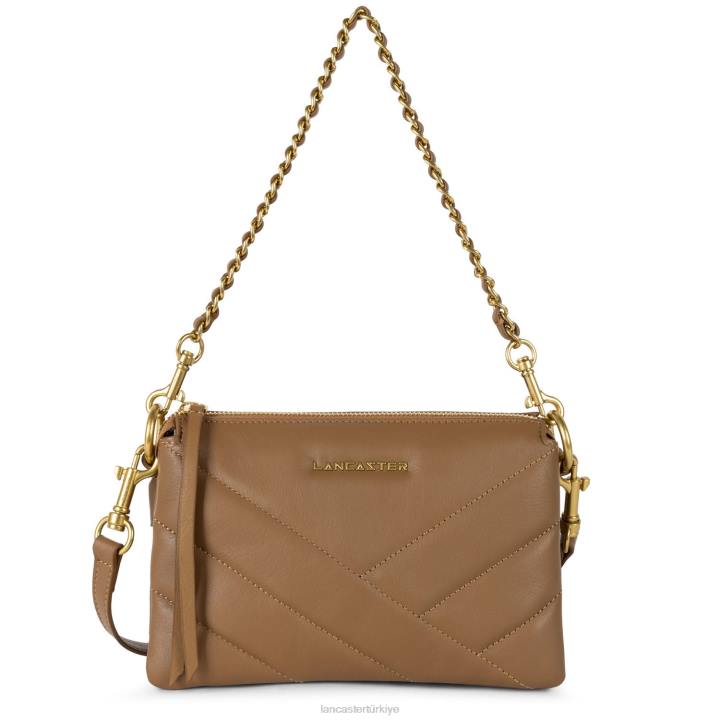 kadınlar küçük debriyaj yumuşak matelasse deve Lancaster Paris çanta H0LP1017