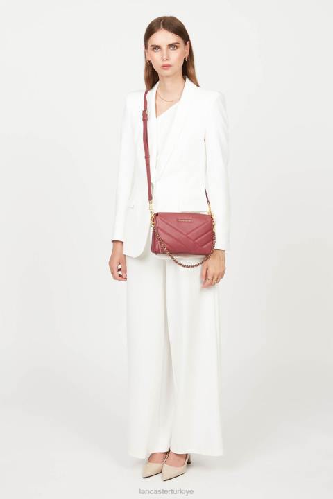 kadınlar küçük debriyaj yumuşak matelasse framboise Lancaster Paris çanta H0LP1026