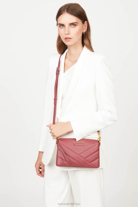 kadınlar küçük debriyaj yumuşak matelasse framboise Lancaster Paris çanta H0LP1026