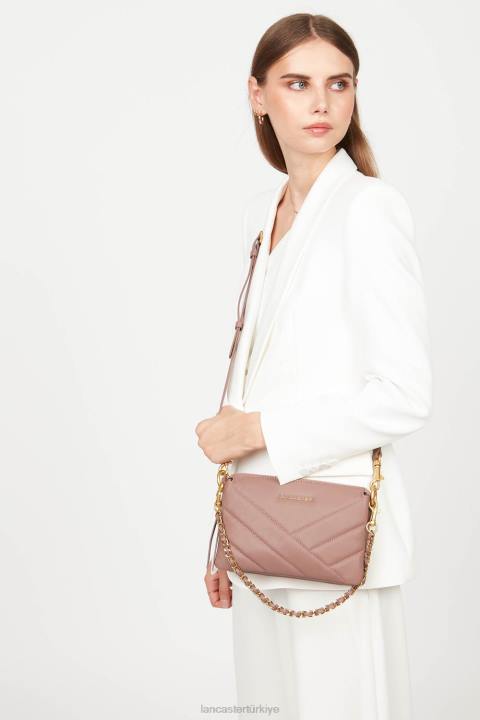 kadınlar küçük debriyaj yumuşak matelasse gül antika Lancaster Paris çanta H0LP1019