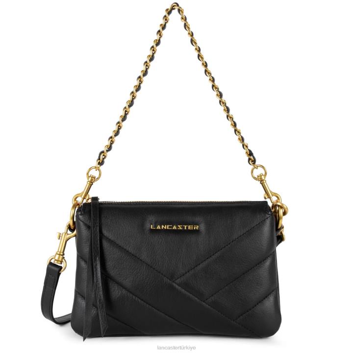 kadınlar küçük debriyaj yumuşak matelasse kara Lancaster Paris çanta H0LP1020