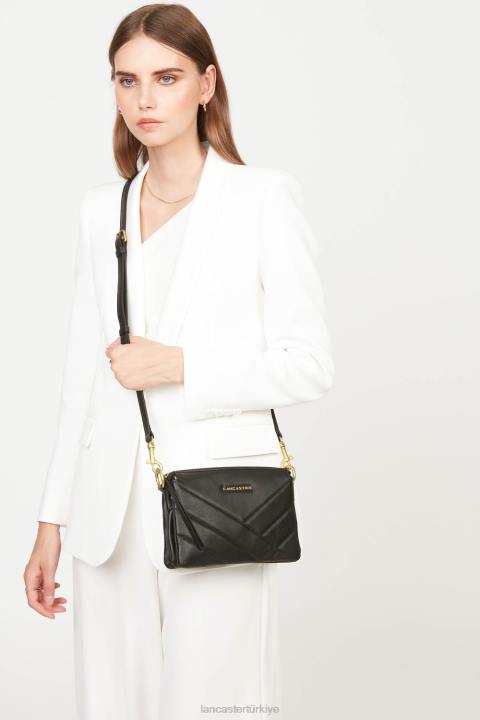 kadınlar küçük debriyaj yumuşak matelasse kara Lancaster Paris çanta H0LP1020