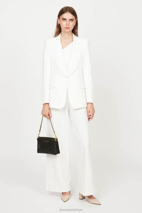 kadınlar küçük debriyaj yumuşak matelasse kara Lancaster Paris çanta H0LP1020