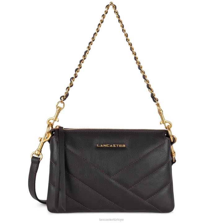 kadınlar küçük debriyaj yumuşak matelasse kestane rengi Lancaster Paris çanta H0LP1033