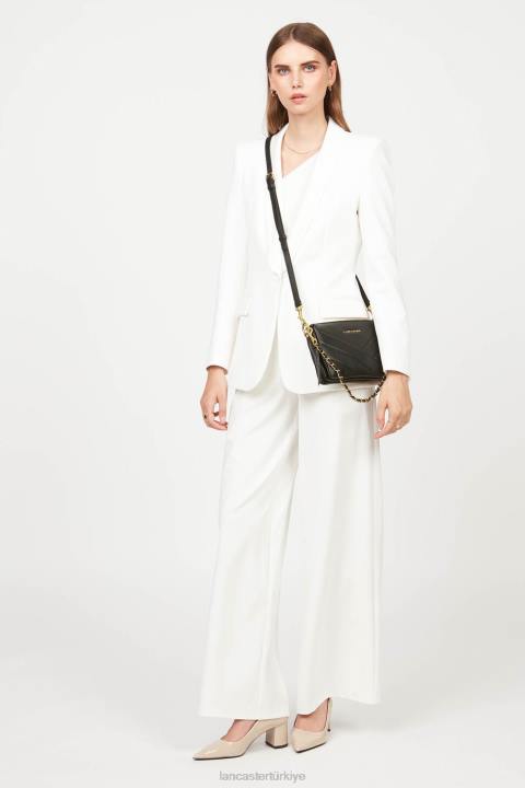 kadınlar küçük debriyaj yumuşak matelasse kestane rengi Lancaster Paris çanta H0LP1033