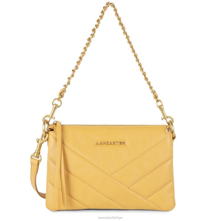 kadınlar küçük debriyaj yumuşak matelasse okre Lancaster Paris çanta H0LP1016