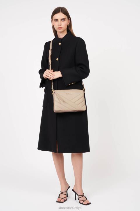 kadınlar m debriyaj yumuşak matelasse bej Lancaster Paris çanta H0LP1238