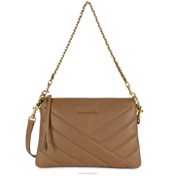 kadınlar m debriyaj yumuşak matelasse deve Lancaster Paris çanta H0LP1233
