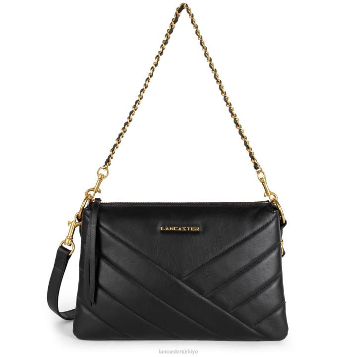 kadınlar m debriyaj yumuşak matelasse kara Lancaster Paris çanta H0LP1231