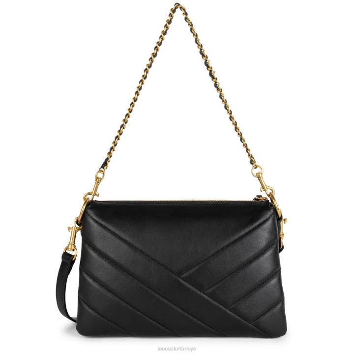 kadınlar m debriyaj yumuşak matelasse kara Lancaster Paris çanta H0LP1231