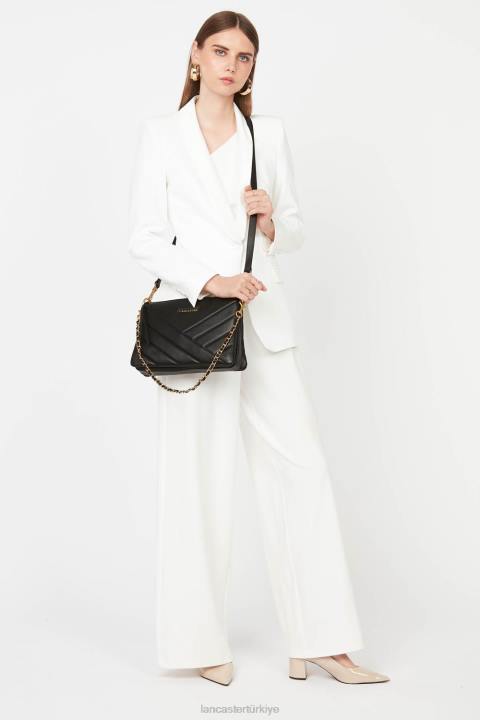 kadınlar m debriyaj yumuşak matelasse kestane rengi Lancaster Paris çanta H0LP1240