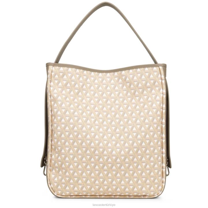 kadınlar büyük kova çanta simgesi bej Lancaster Paris çanta H0LP4551