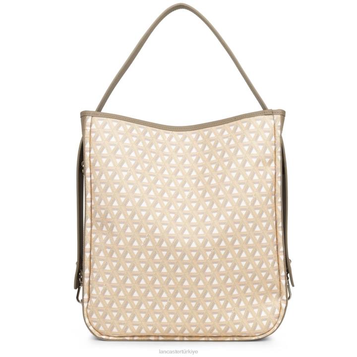 kadınlar büyük kova çanta simgesi bej Lancaster Paris çanta H0LP4551