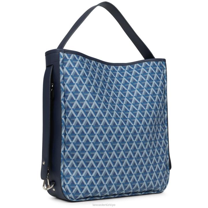 kadınlar büyük kova çanta simgesi bleu elektrik Lancaster Paris çanta H0LP4552
