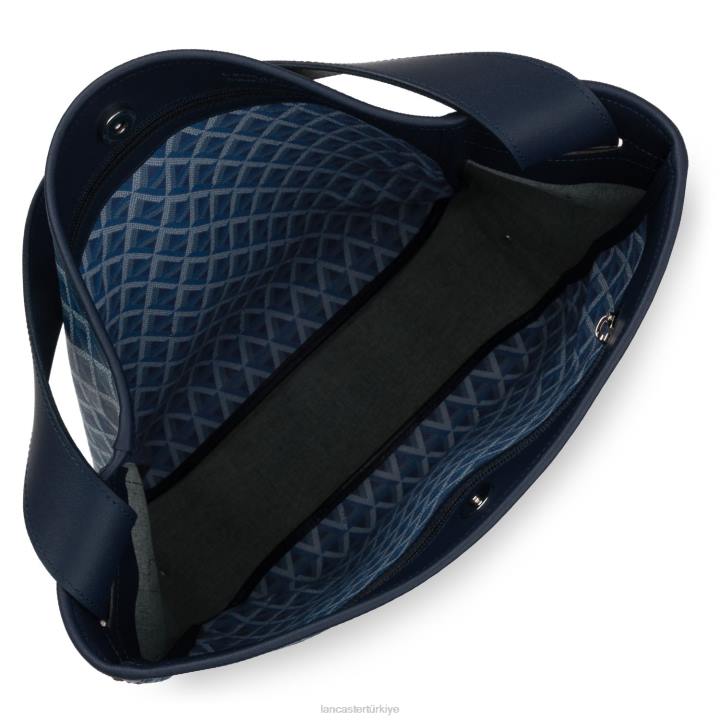 kadınlar büyük kova çanta simgesi bleu elektrik Lancaster Paris çanta H0LP4552