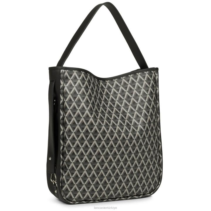 kadınlar büyük kova çanta simgesi kara Lancaster Paris çanta H0LP4550