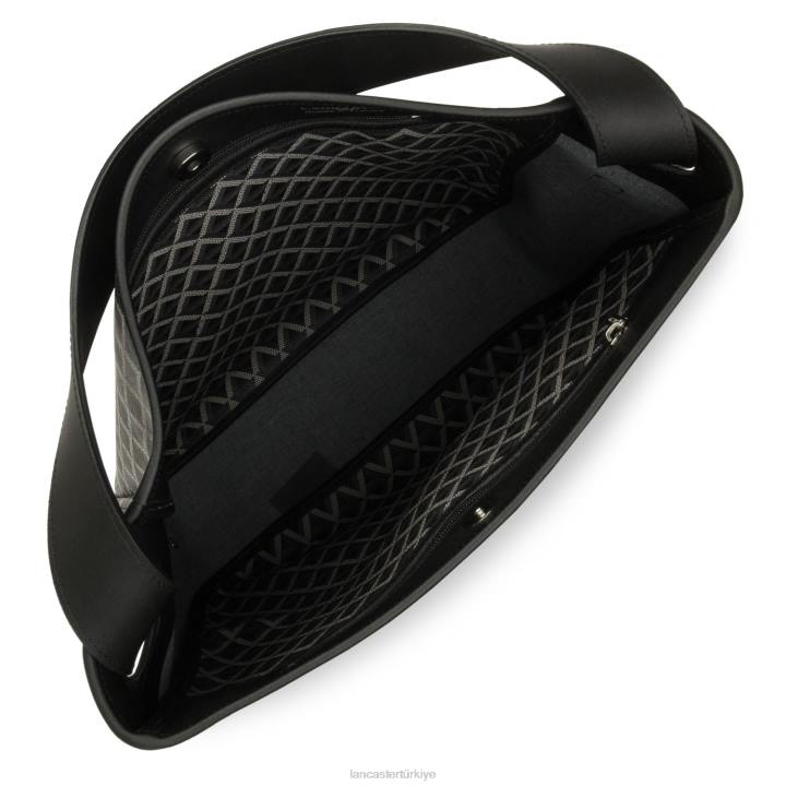 kadınlar büyük kova çanta simgesi kara Lancaster Paris çanta H0LP4550