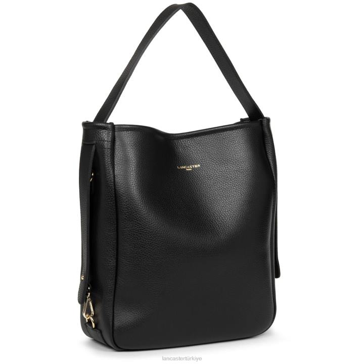 kadınlar büyük kova çantası foulonne çift kişilik noir-in-çıplak Lancaster Paris çanta H0LP3299