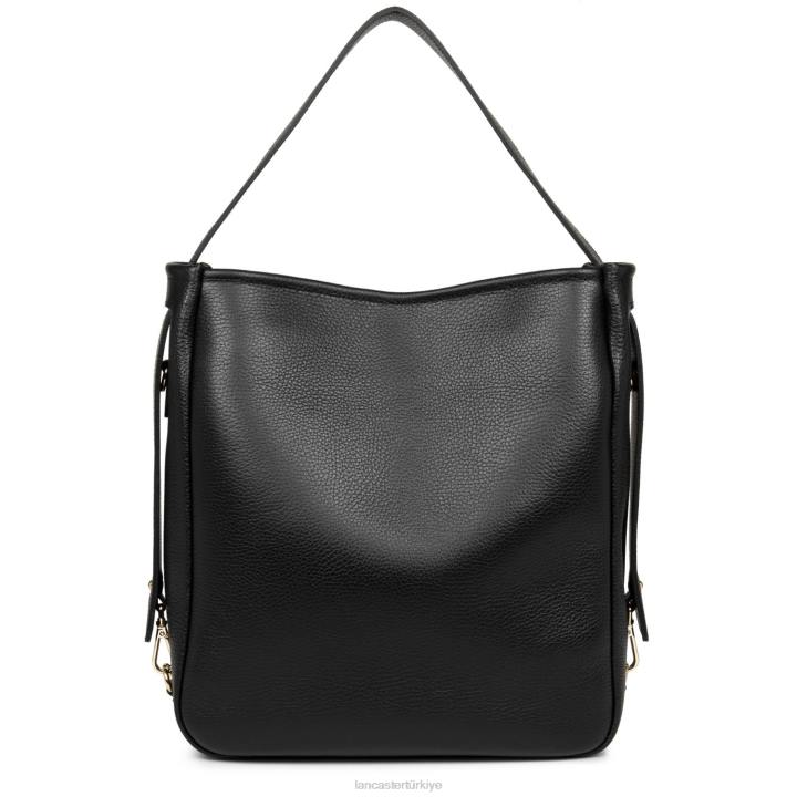 kadınlar büyük kova çantası foulonne çift kişilik noir-in-çıplak Lancaster Paris çanta H0LP3299