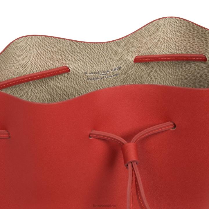 kadınlar büyük kova çantası pur & element city şampanyada allık Lancaster Paris çanta H0LP3843