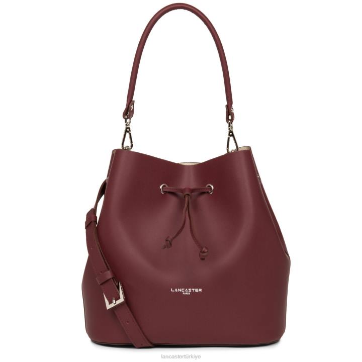 kadınlar büyük kova çantası pur & element city şampanyada bordo Lancaster Paris çanta H0LP3505