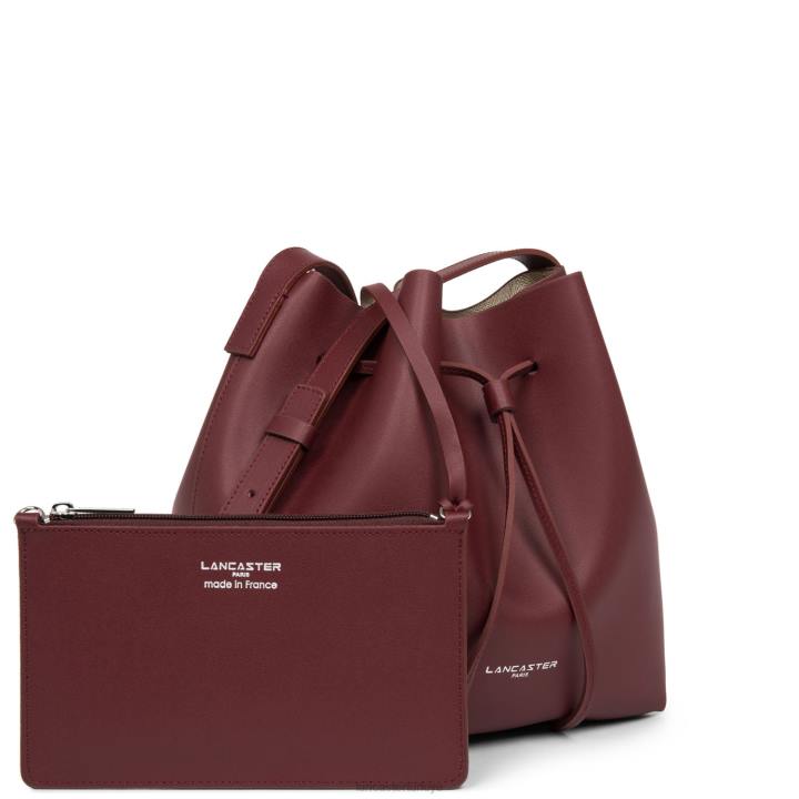 kadınlar büyük kova çantası pur & element city şampanyada bordo Lancaster Paris çanta H0LP3848