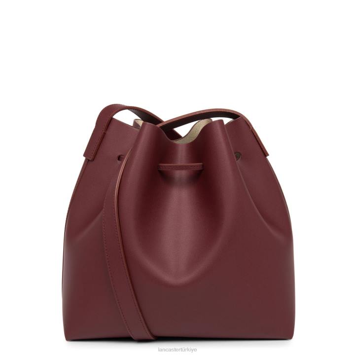 kadınlar büyük kova çantası pur & element city şampanyada bordo Lancaster Paris çanta H0LP3848