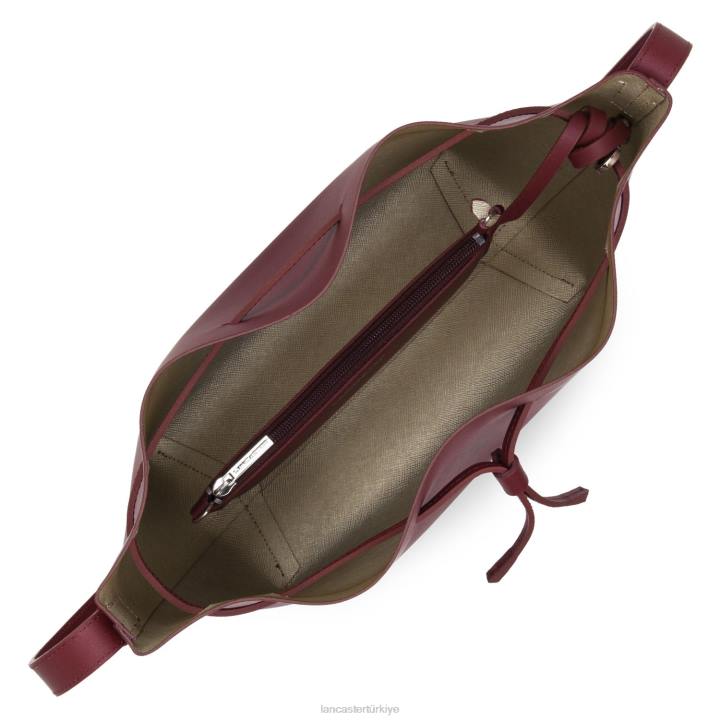 kadınlar büyük kova çantası pur & element city şampanyada bordo Lancaster Paris çanta H0LP3848