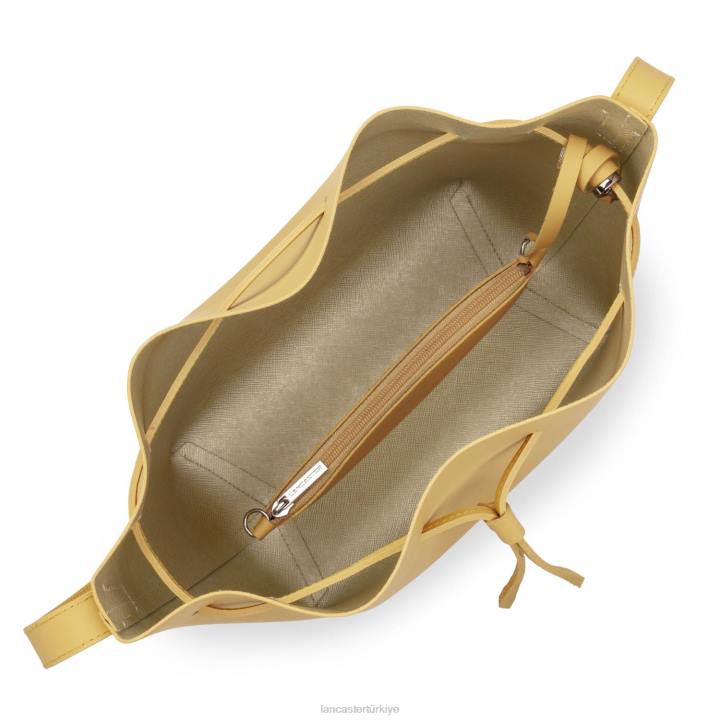kadınlar büyük kova çantası pur & element city şampanyadaki okre Lancaster Paris çanta H0LP3846