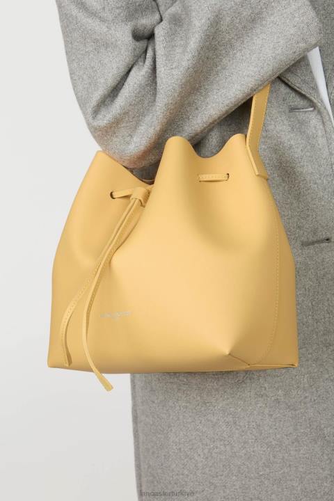 kadınlar büyük kova çantası pur & element city şampanyadaki okre Lancaster Paris çanta H0LP3846