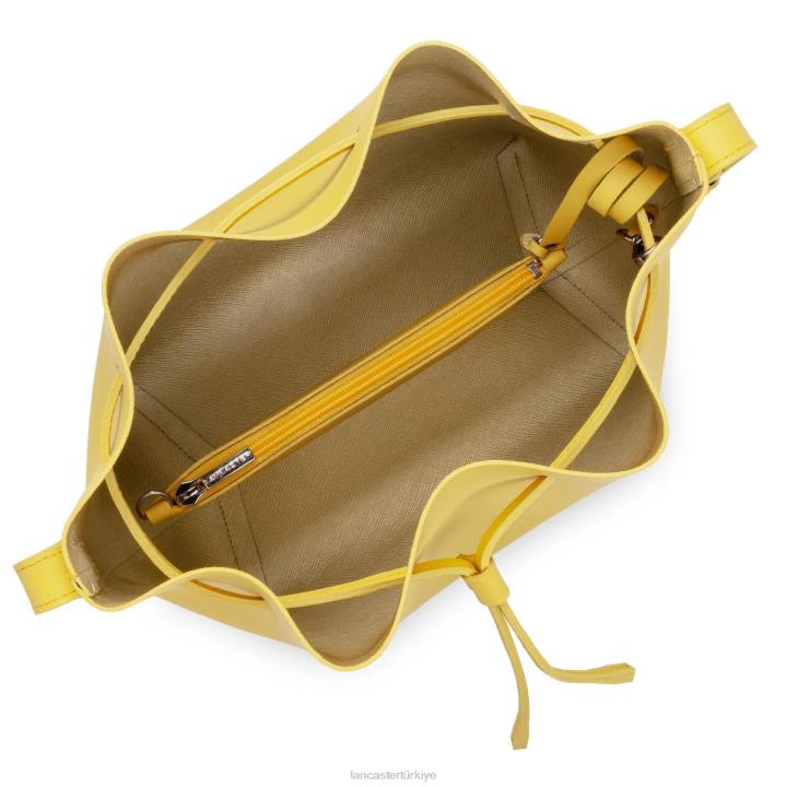 kadınlar büyük kova çantası pur & element city şampanyadaki poussin Lancaster Paris çanta H0LP3849