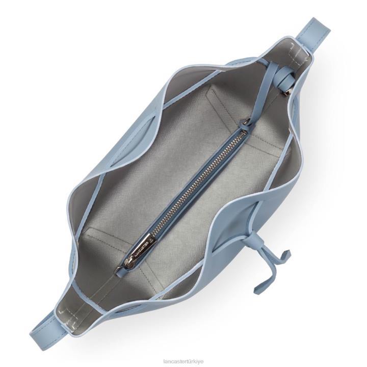 kadınlar büyük kova çantası pur & element city bleu ciel-in-argent Lancaster Paris çanta H0LP3853