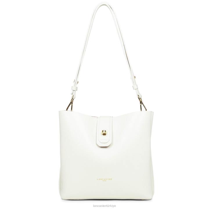 kadınlar küçük kova çantası foulonne çift kişilik blanc casse-in-çıplak Lancaster Paris çanta H0LP3822