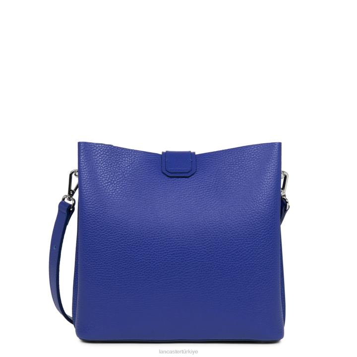 kadınlar küçük kova çantası foulonne çift kişilik bleu electrique-in-vert Lancaster Paris çanta H0LP3830