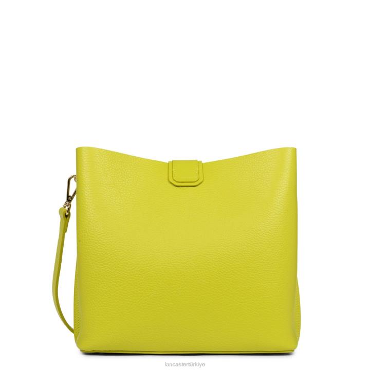 kadınlar küçük kova çantası foulonne çift kişilik ekru kereviz Lancaster Paris çanta H0LP3820