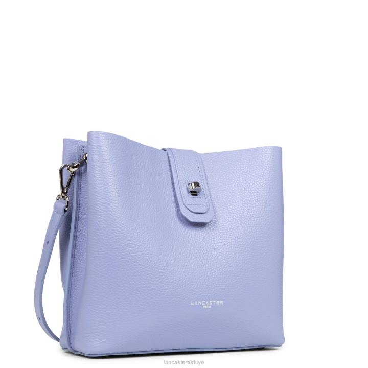 kadınlar küçük kova çantası foulonne çift kişilik ekru lavand Lancaster Paris çanta H0LP3819