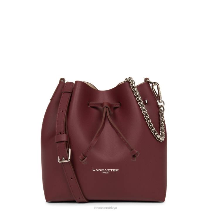 kadınlar küçük kova çantası pur & element city şampanyada bordo Lancaster Paris çanta H0LP519