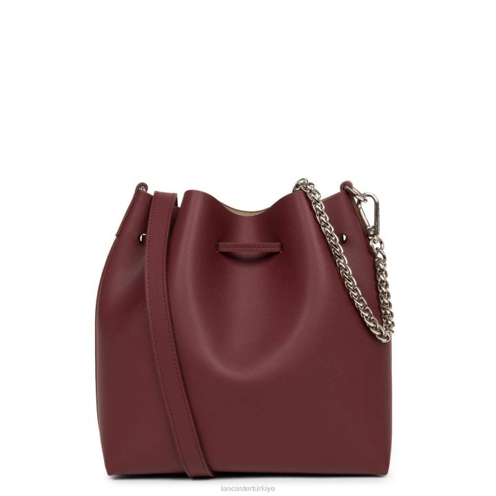 kadınlar küçük kova çantası pur & element city şampanyada bordo Lancaster Paris çanta H0LP519