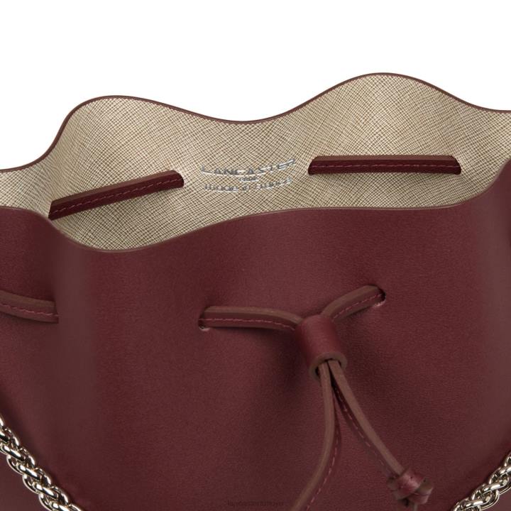 kadınlar küçük kova çantası pur & element city şampanyada bordo Lancaster Paris çanta H0LP519