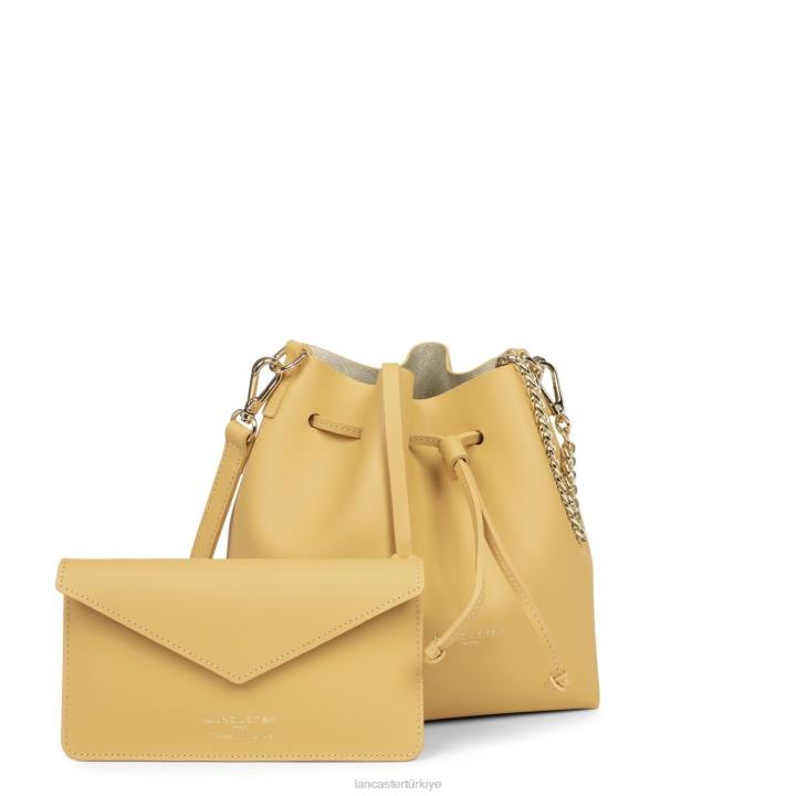 kadınlar küçük kova çantası pur & element city şampanyadaki okre Lancaster Paris çanta H0LP525