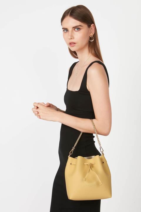 kadınlar küçük kova çantası pur & element city şampanyadaki okre Lancaster Paris çanta H0LP525